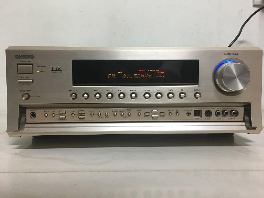 ONKYO TX SR703 FM擴大機,有光纖 DTS THX 認證 7.1家庭劇院 有原廠遙控器 內建風扇, 耳機及錄音音訊設備, 音樂