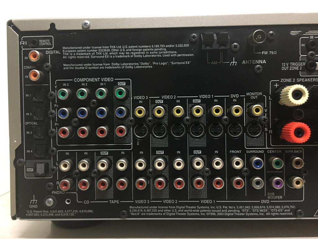 ONKYO TX SR703 FM擴大機,有光纖 DTS THX 認證 7.1家庭劇院 有原廠遙控器 內建風扇, 耳機及錄音音訊設備, 音樂