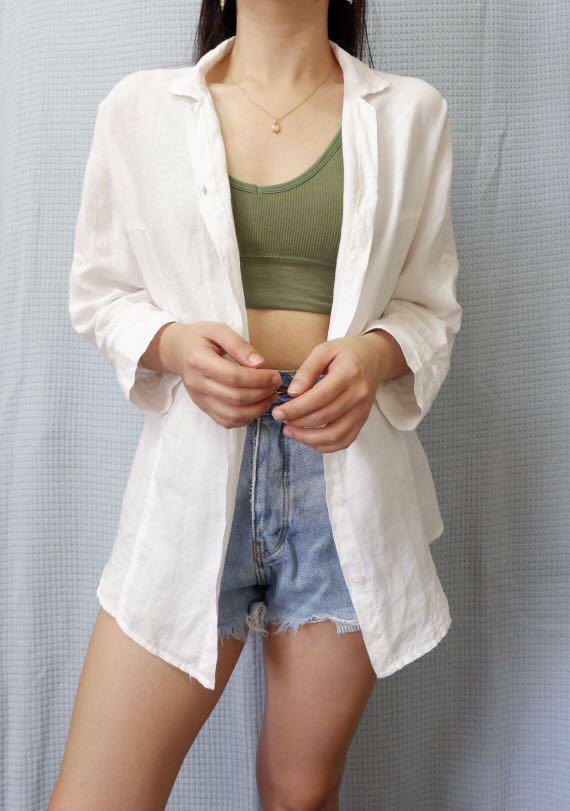 oversized white polo outfit