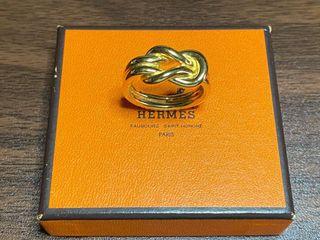 Preloved Authentic Vintage Hermès Knot Scarf Ring