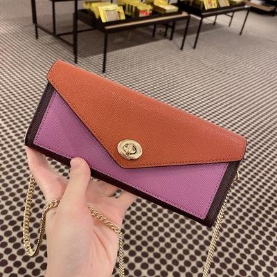 Coach slim envelope wallet with sale chain