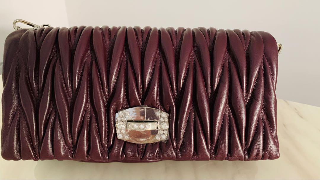 Just want to let go Purple MM Lambskin Bag Brand New Women s