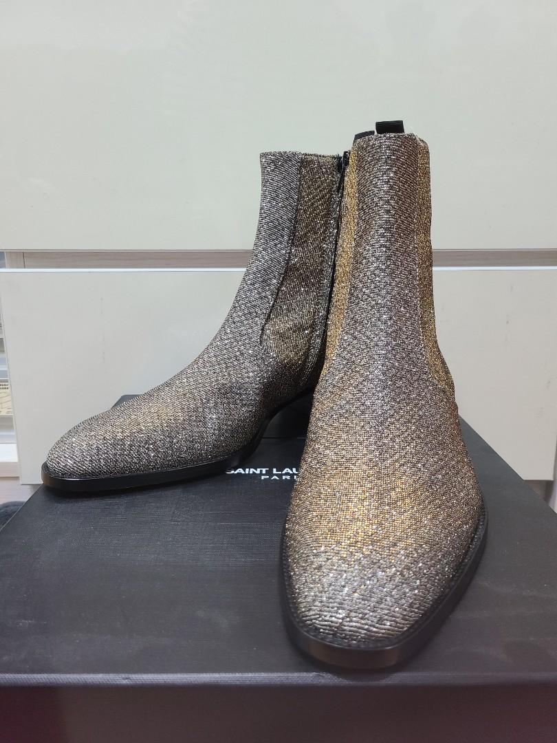 Saint Laurent Night Viper Zip 40 Waytt Boots by Hedi Slimane, 男裝