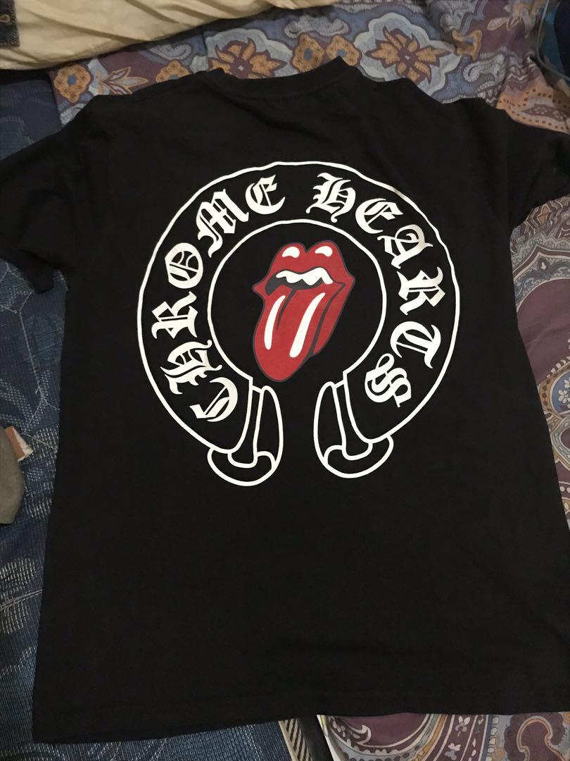 Kaos Tshirt band chrome hearts x 