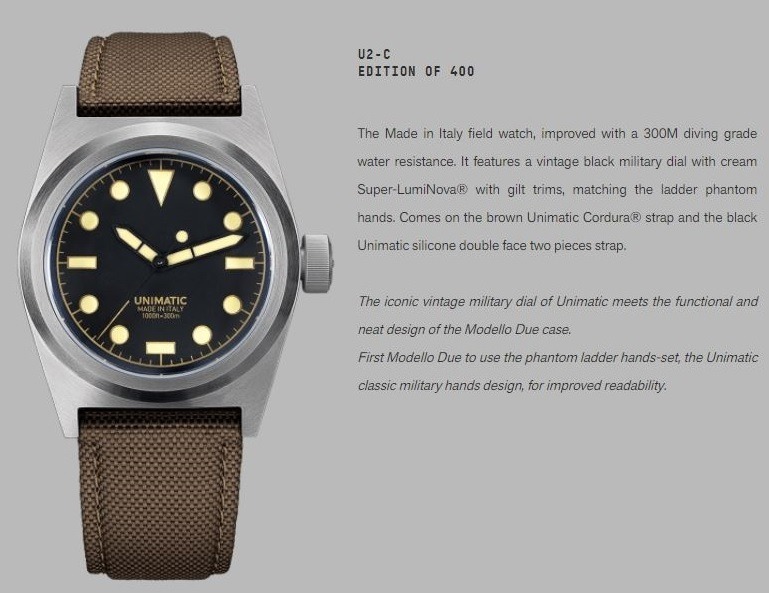 Unimatic Watch - (U2-C) Limited Edition of 400, 名牌, 手錶- Carousell