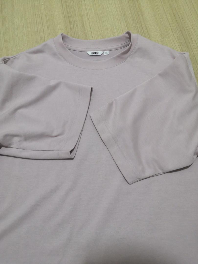 Uniqlo Airism Oversized Tee Men S Fashion Clothes Tops On Carousell