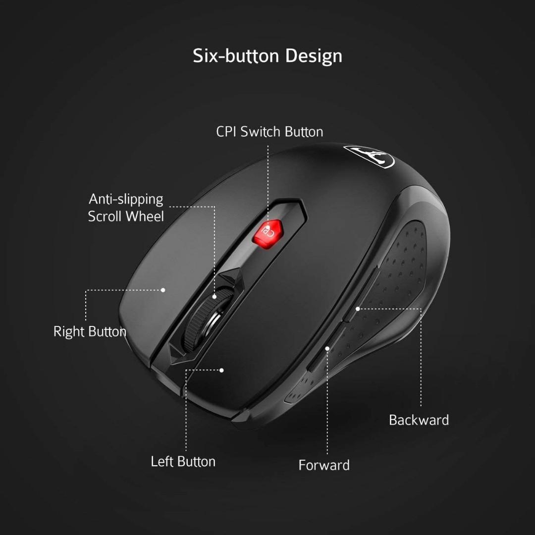 [Updated Version] Wireless Mouse, Patuoxun 2.4G USB Wireless Mice ...
