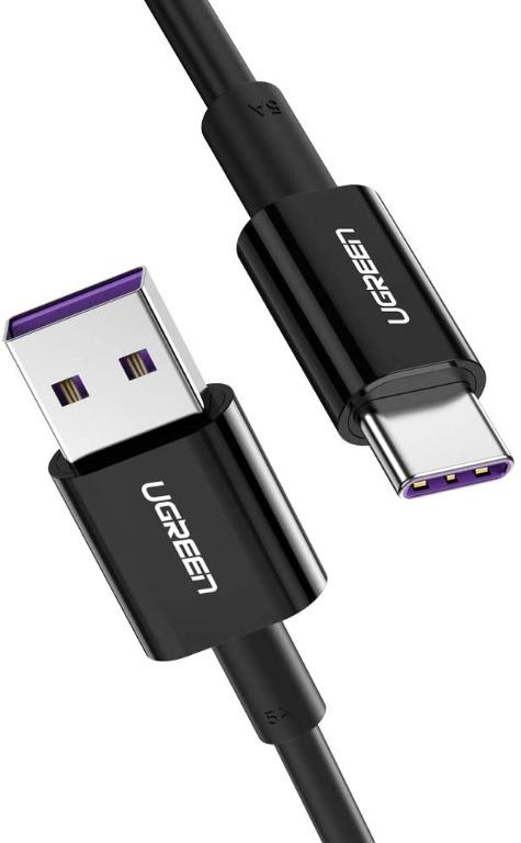 White Ugreen Usb C Cable 5a Supercharge Type C To Usb A Quick Charging Fast Charger