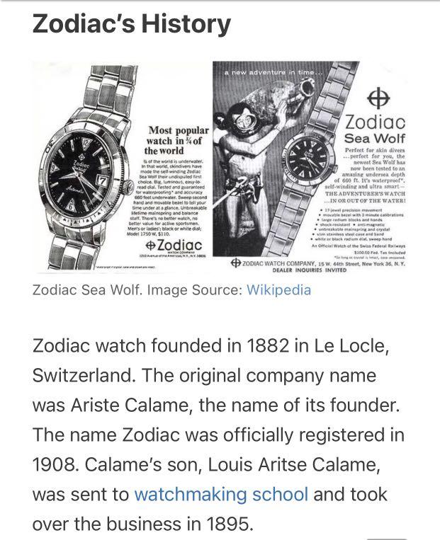Zodiac swiss cheap watch