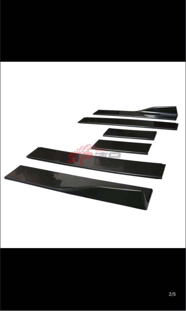 2.2m Matt Black Side Skirt Suitable For Van Car, Car Accessories