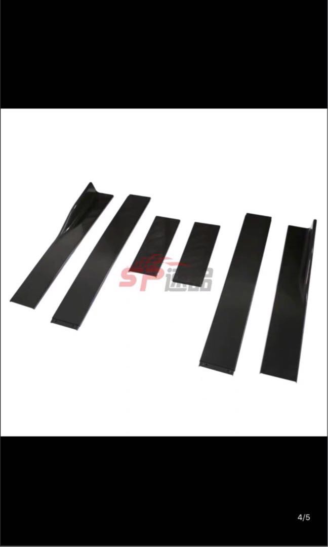 2.2m Matt Black Side Skirt Suitable For Van Car, Car Accessories