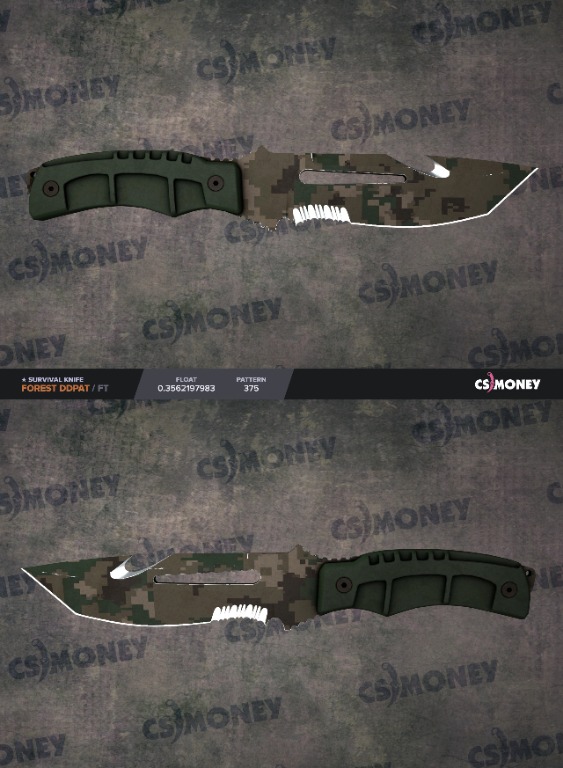 Survival Knife Forest DDPAT CSGO SKIN, Toys & Games, Video Gaming, In