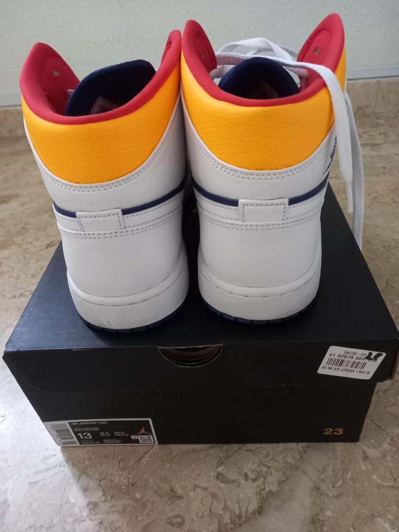 Air Jordan 1 Mid Yellow Blue White
