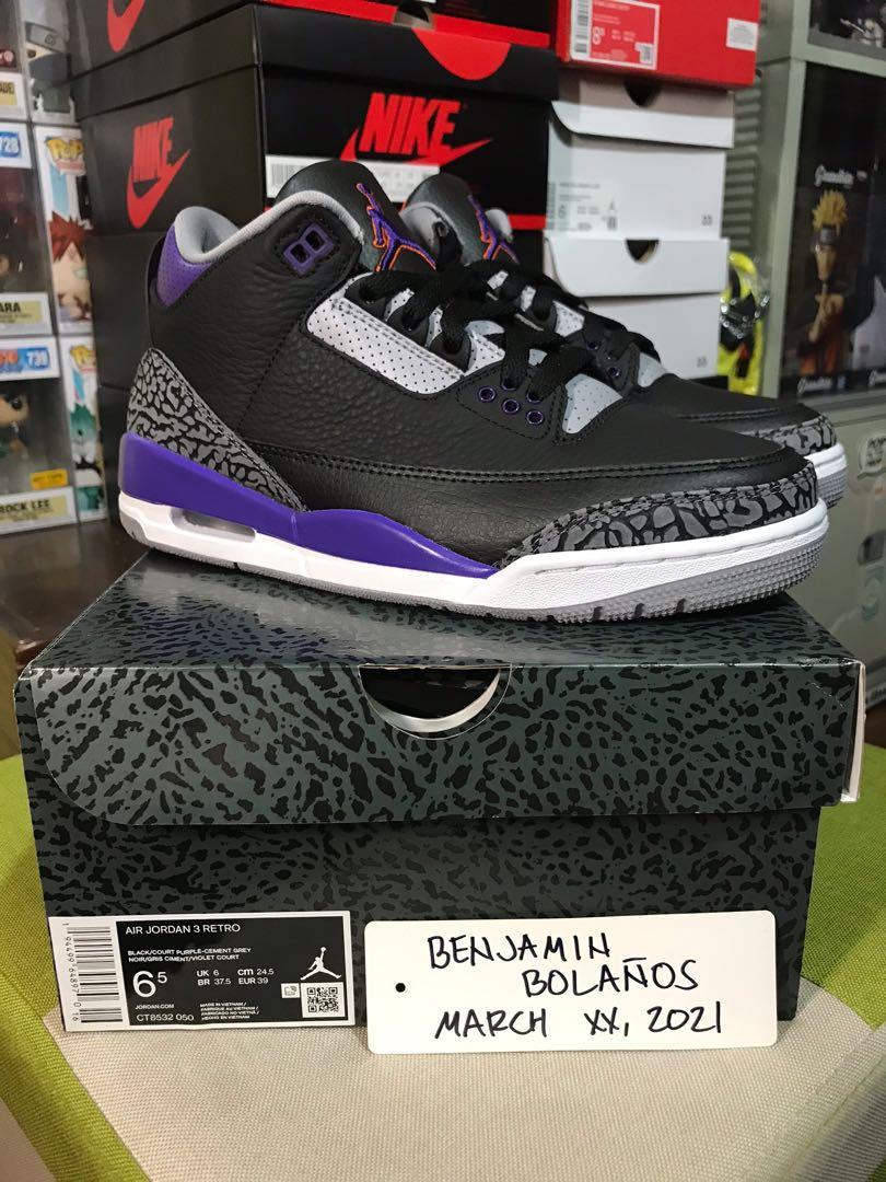 air jordan retro 3 court purple