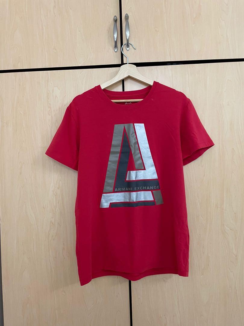 Armani exchange red t shirt Men s Fashion Tops Sets Tshirts