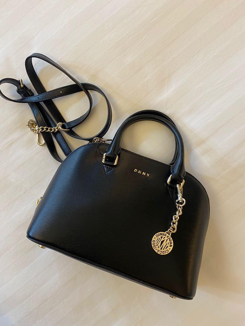 Authentic DKNY Dome Satchel Crossbody Black