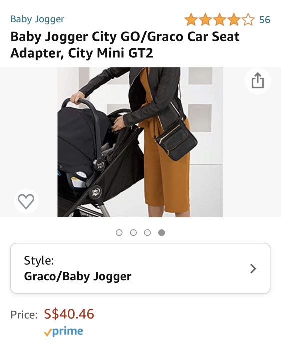 Baby Jogger City GO Graco Car Seat Adapter City Mini GT2 Babies