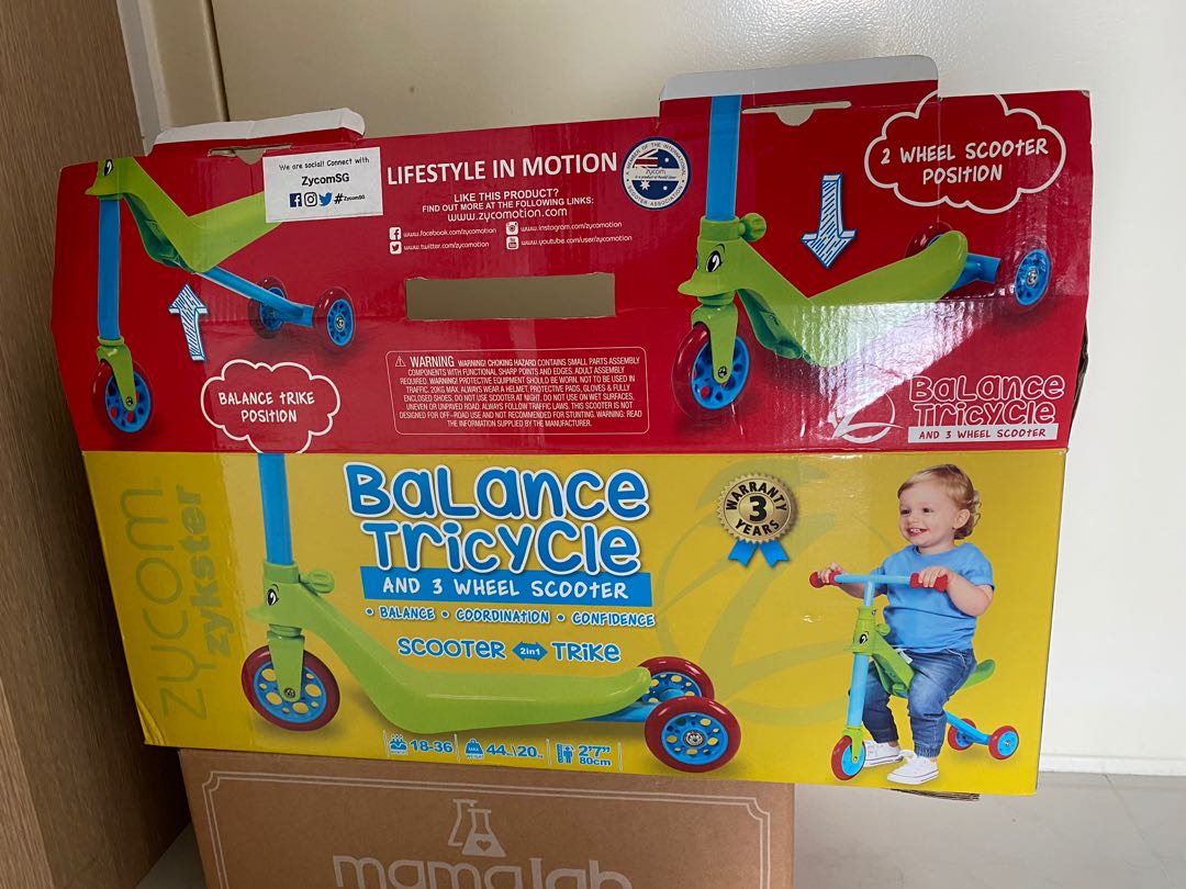 Balance bike zykster 2 in 1 scooter, Sports Equipment, Bicycles