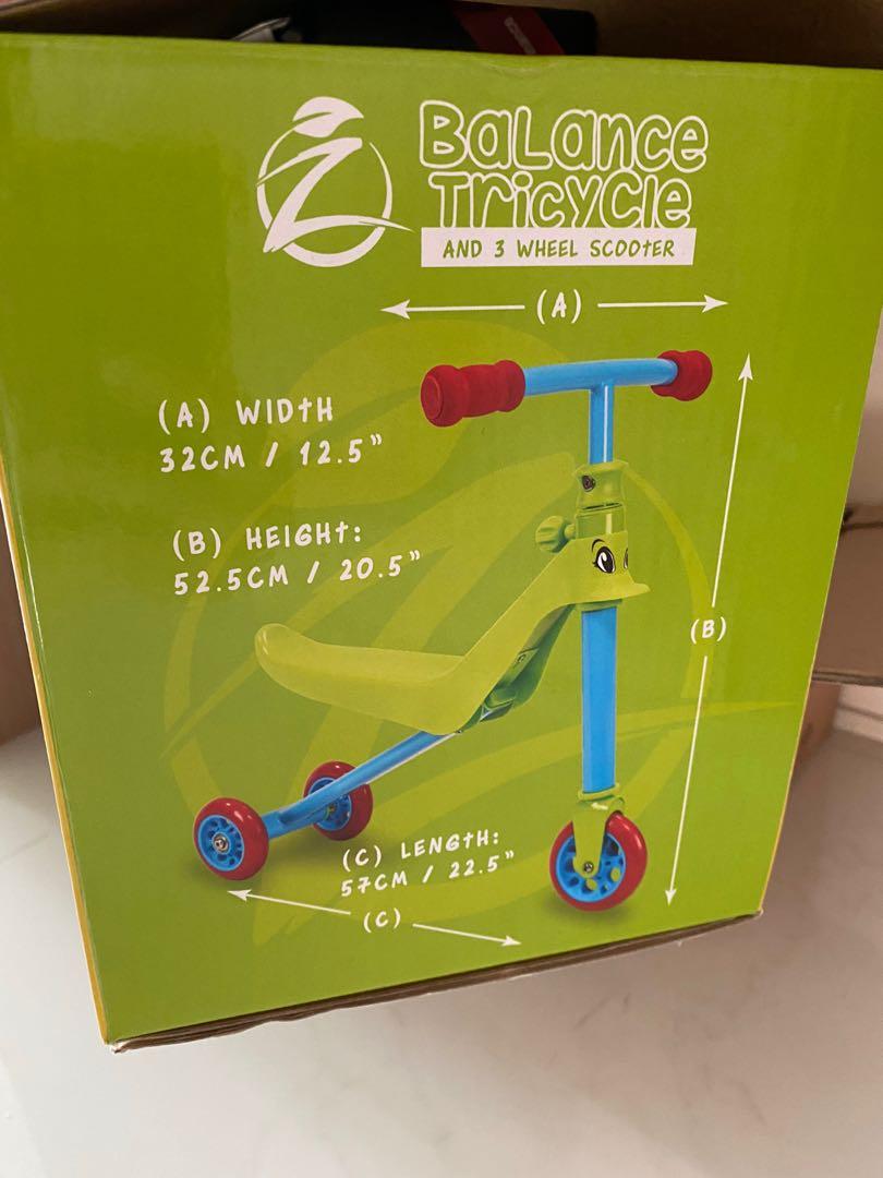 Balance bike zykster 2 in 1 scooter, Sports Equipment, Bicycles