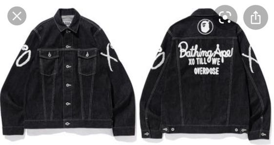 Bape xo denim jacket Clearance