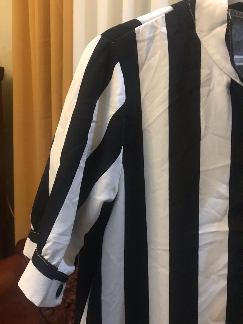 Black and White Stripped Dress (Category: Dresses) located in Malolos. Submitted by affomatto (Listing ID 1073591072, Image 2). Description: Hi! I’m selling my sister’s clothes here on Carousell. All of them are in very good condition, some even looks like brand new. The details of this specific item are as follows: Tag Size: None Width: 19, Waist-21 Length: 33 Kindly disregard the tape with the “AC000” on the bottom left corner. Think of it as a