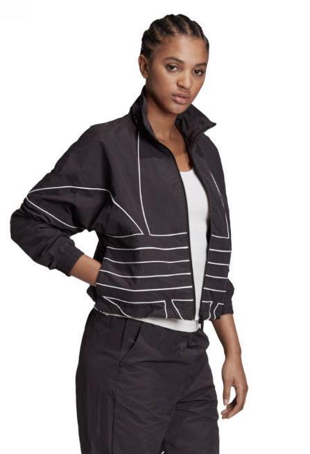 Adidas Large Logo Track Top Jacket in Black