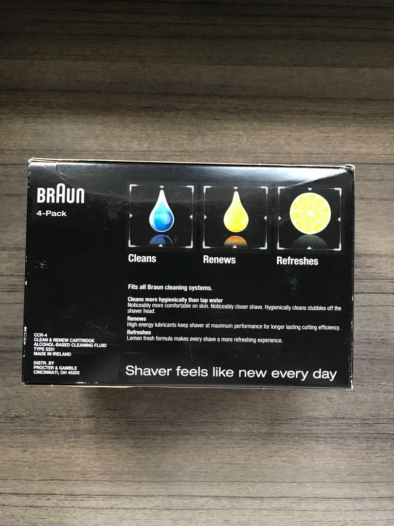 Braun Clean and Renew Cartridge (Category: Men's Grooming) located in Quezon City. Submitted by noblefalcon888 (Listing ID 1073601220, Image 3). Description: Brand new 4 pack Clean & Renew Cartridge.