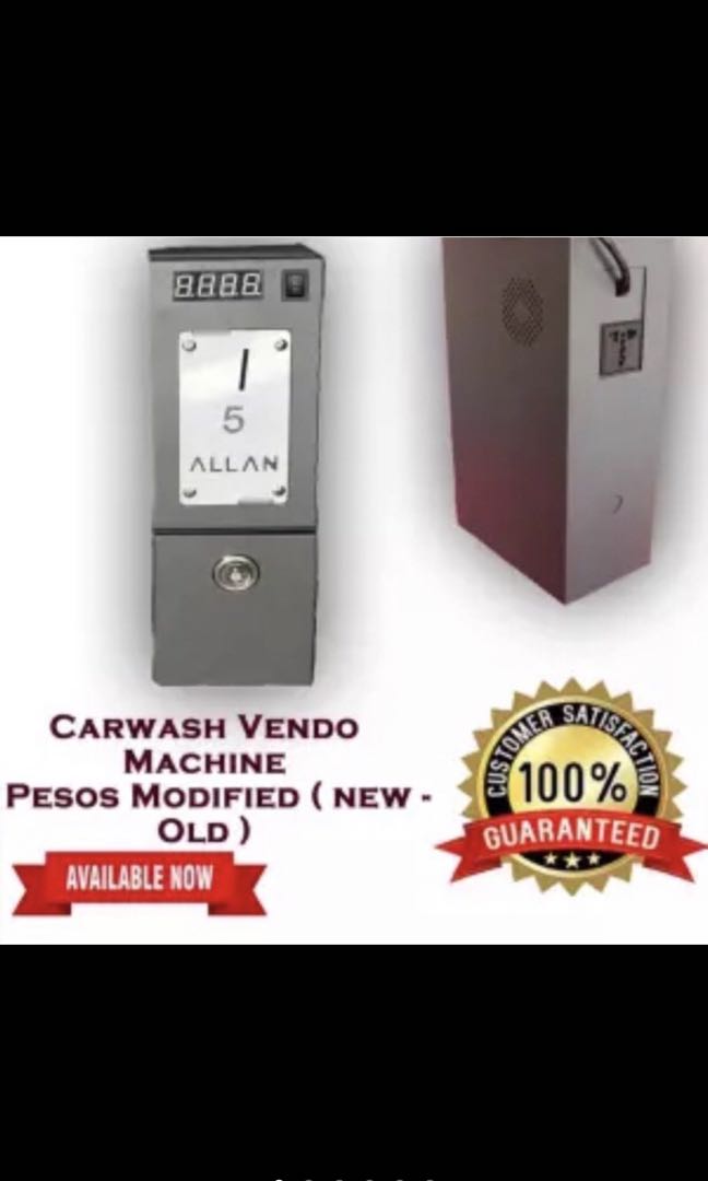 Carwash Allan Vending Machine 5 pesos Allan, Furniture & Home Living