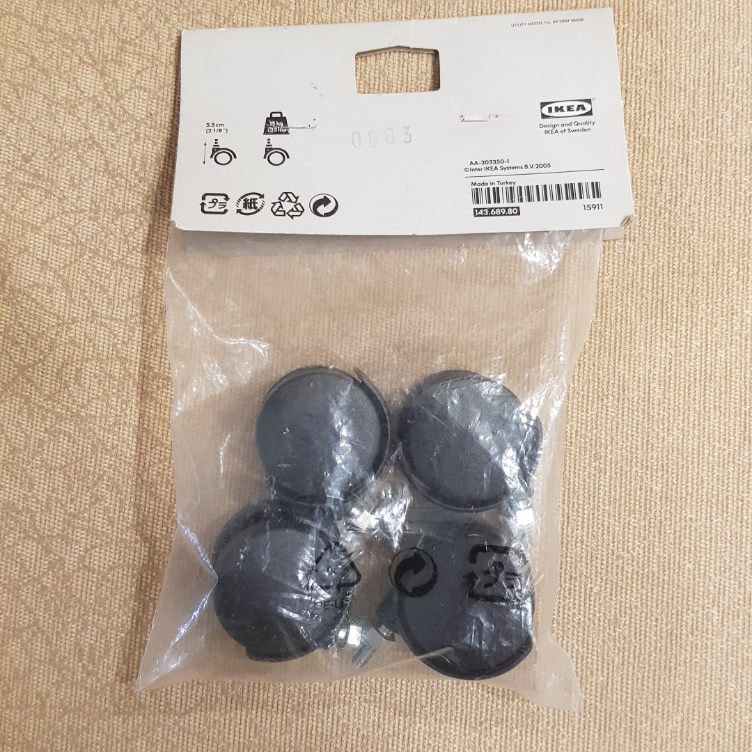 Castor wheels Ikea, Furniture & Home Living, Furniture, Shelves