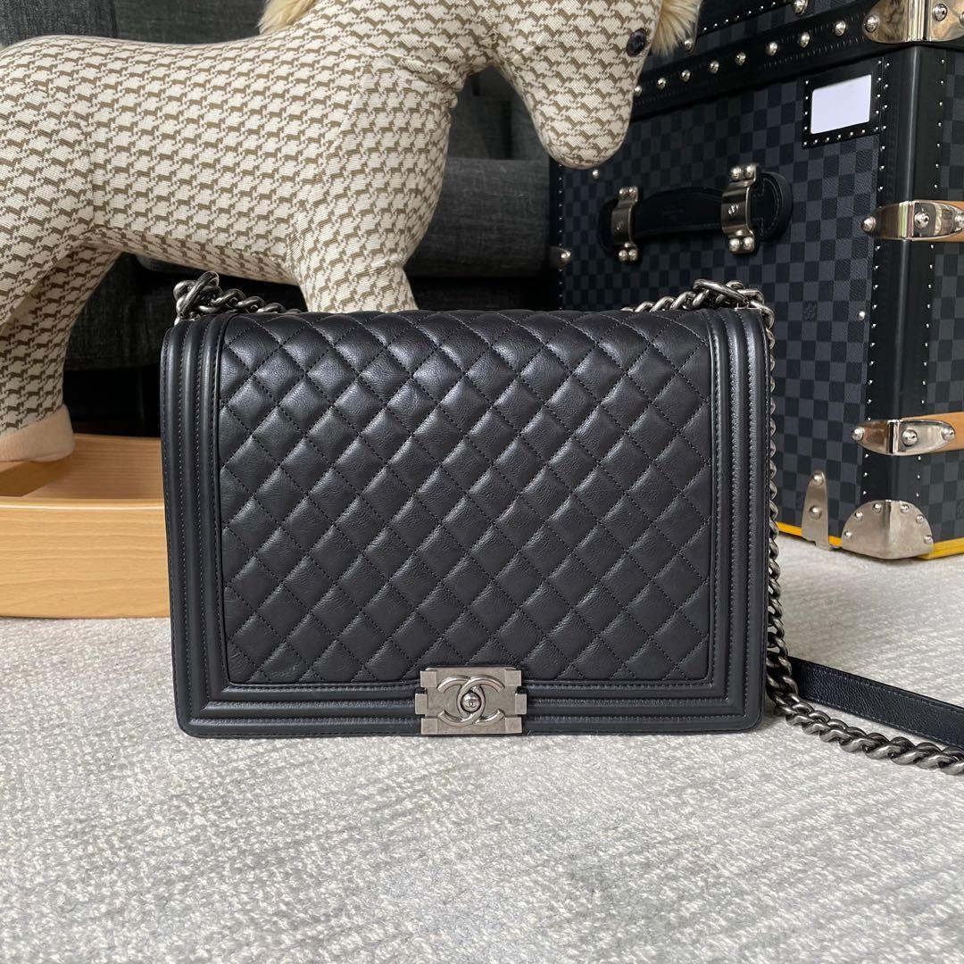 Chanel Boy Chanel Large, Luxury, Bags & Wallets on Carousell