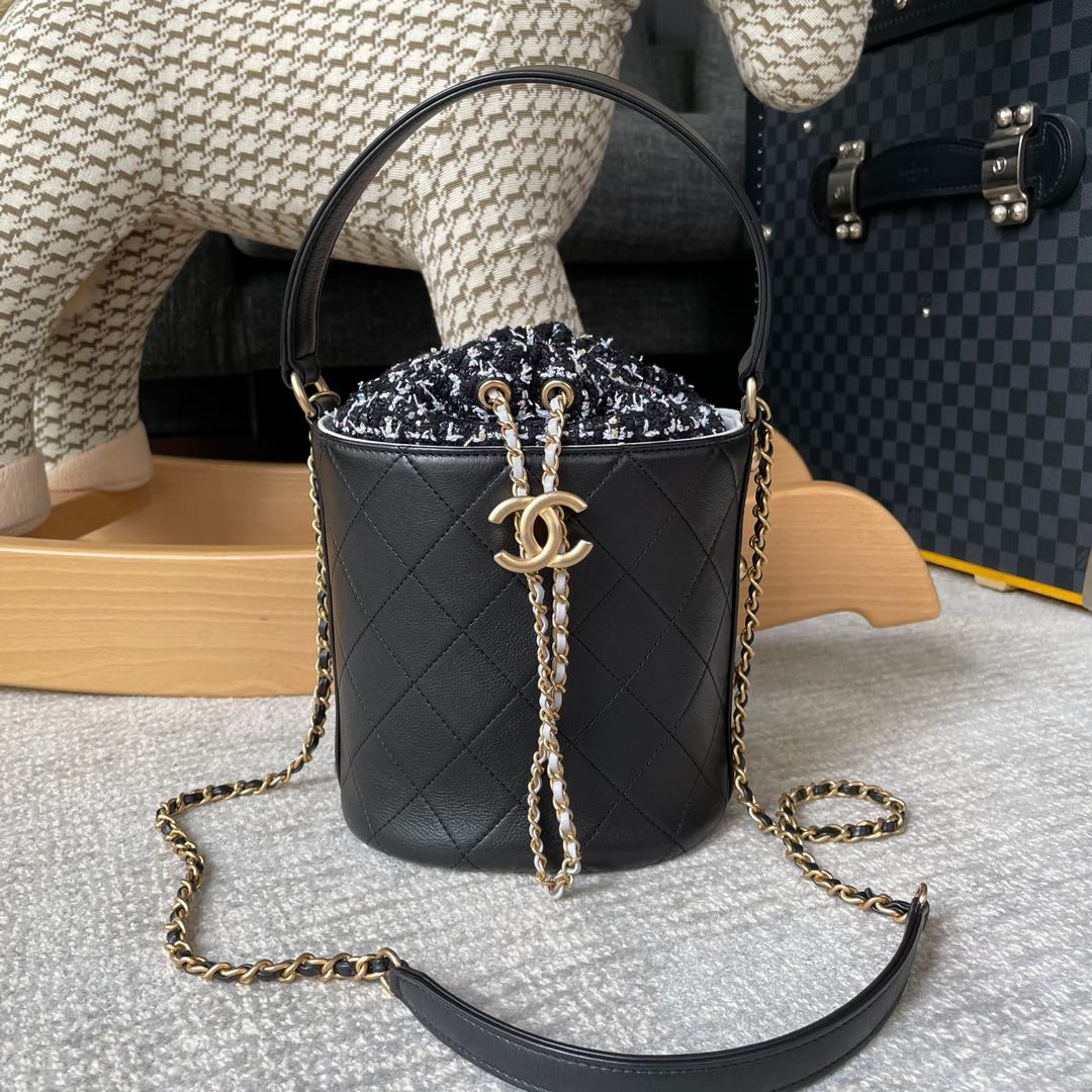 Chanel Bucket Tweed bag, Luxury, Bags & Wallets on Carousell