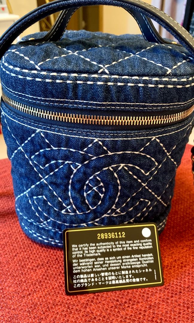 Chanel denim vanity best sale case