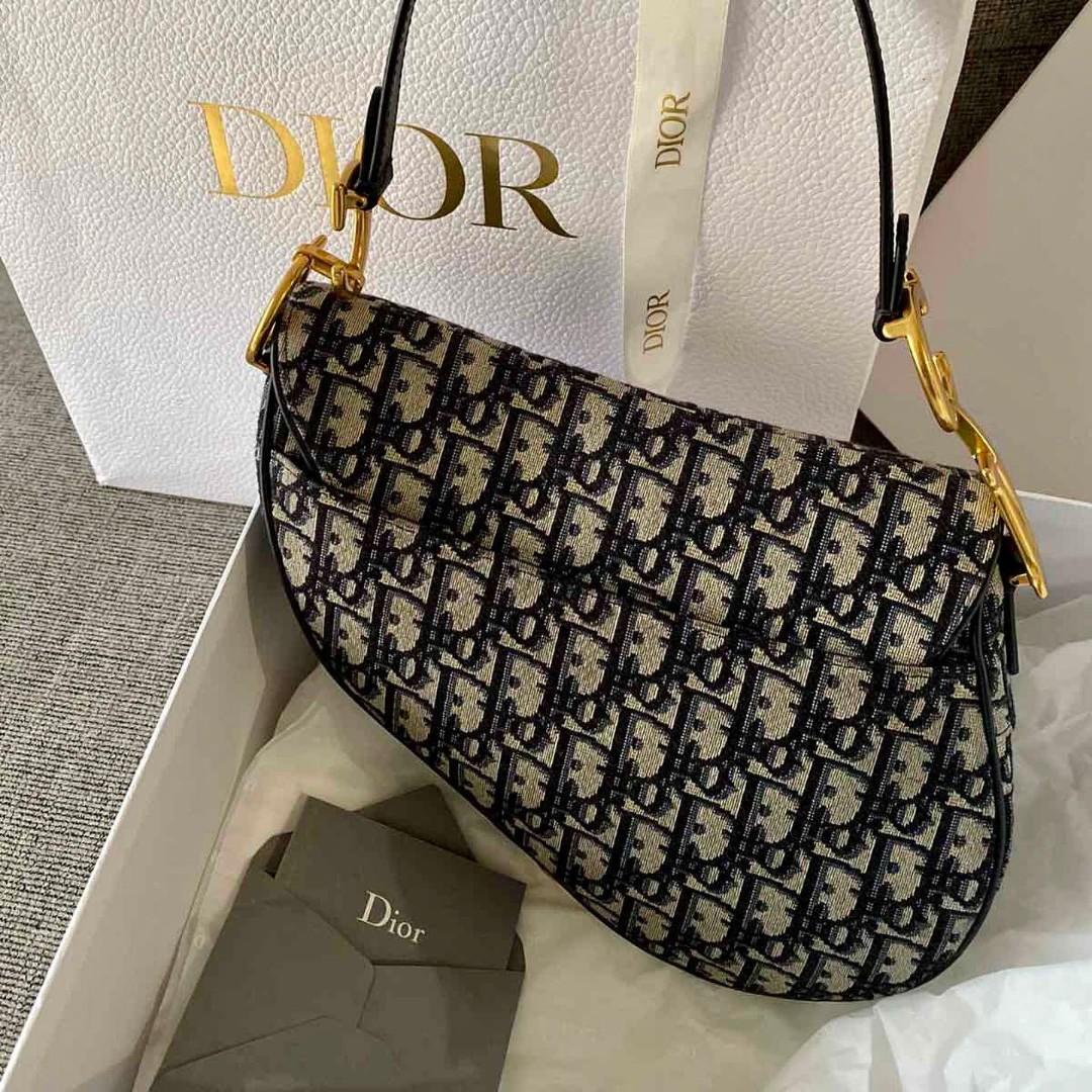 Dior Saddle Medium Oblique Jacquard Blue