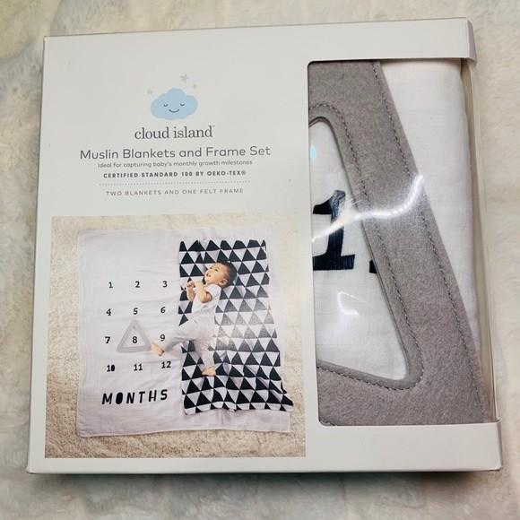 cloud island month blanket