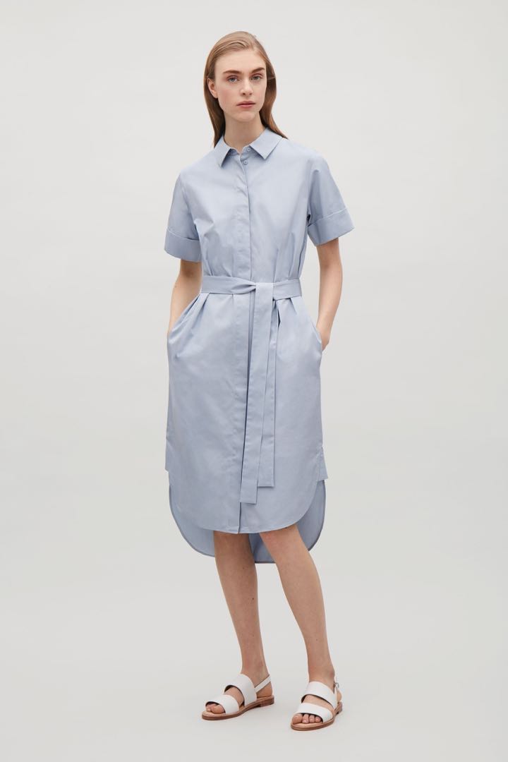 COS Light Blue Belted Shirt Dress