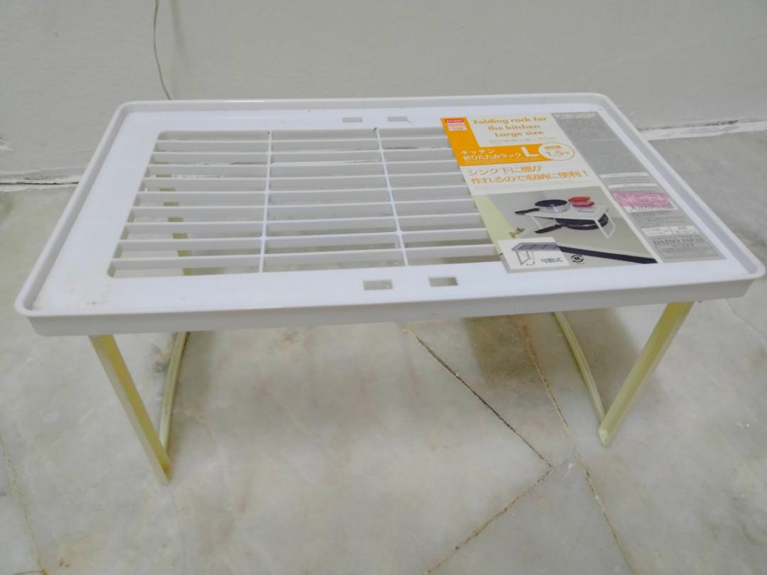 Daiso Folding Rack for the kitchen Large size, Furniture & Home Living