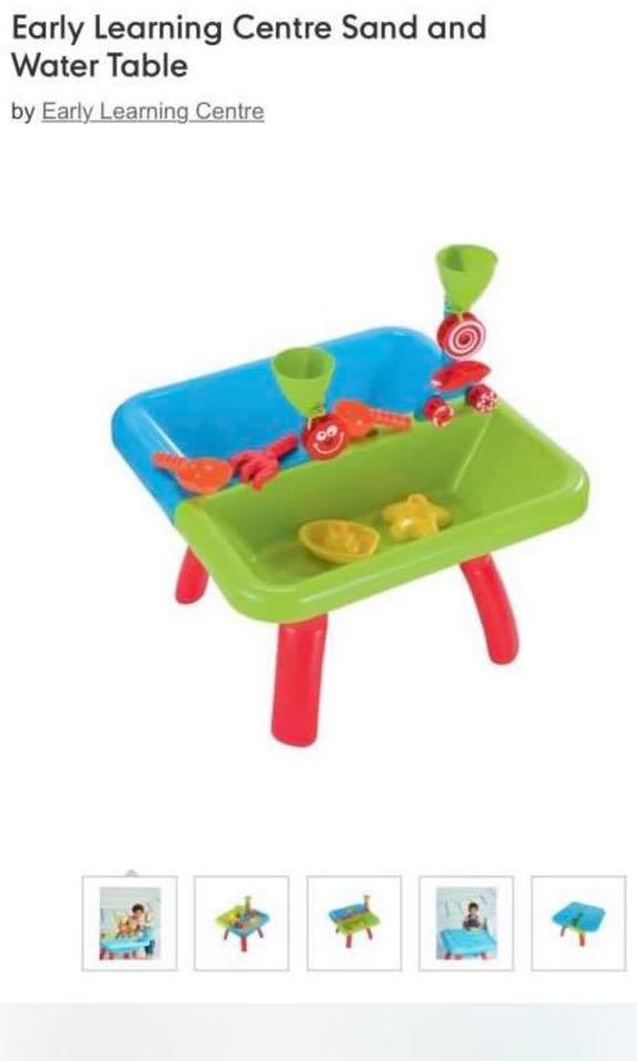 early learning sand and water table