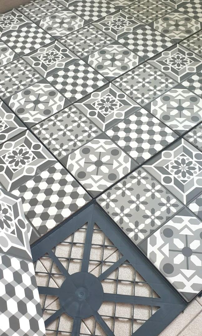 16 ornate IKEA Mallsten Floor Tiles with durable Plastic Holders, Furniture  & Home Living, Furniture, Other Home Furniture on Carousell