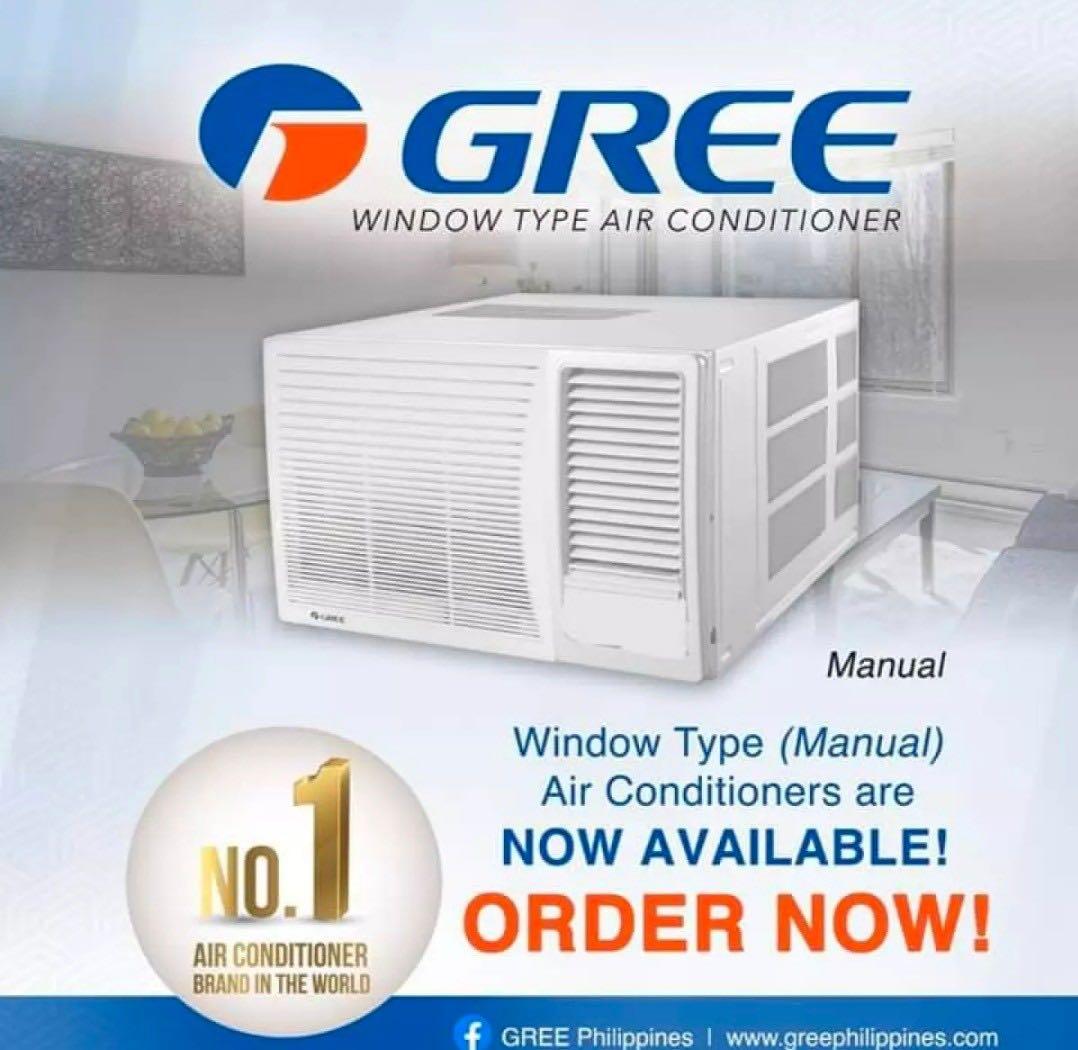 Gree 2hp Inverter Window Type Manual Aircon Tv And Home Appliances Air Conditioning And 3288