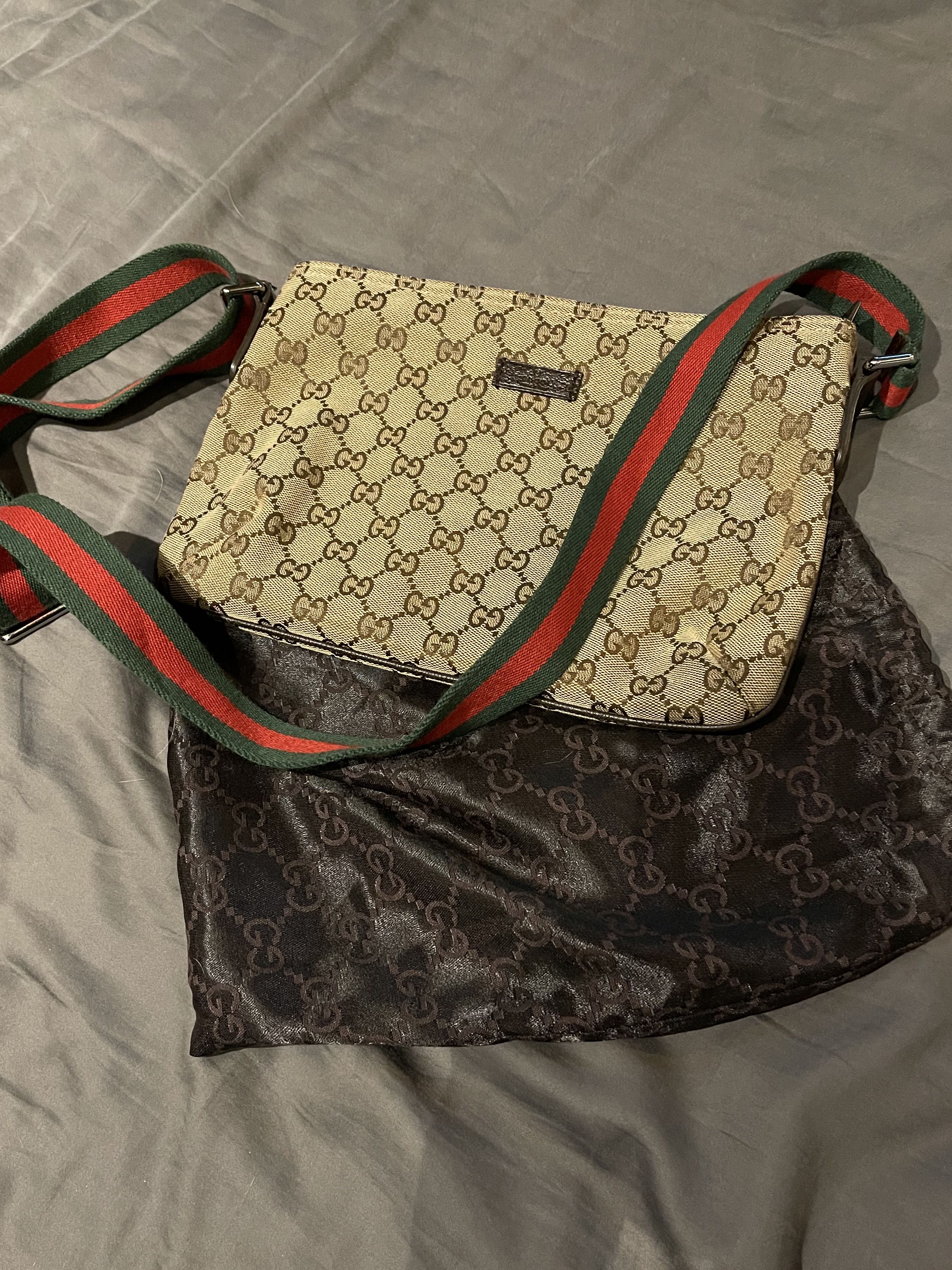 BRAND NEW Gucci Web canvas sling crossbody shoulder bag Luxury Bags Wallets on Carousell