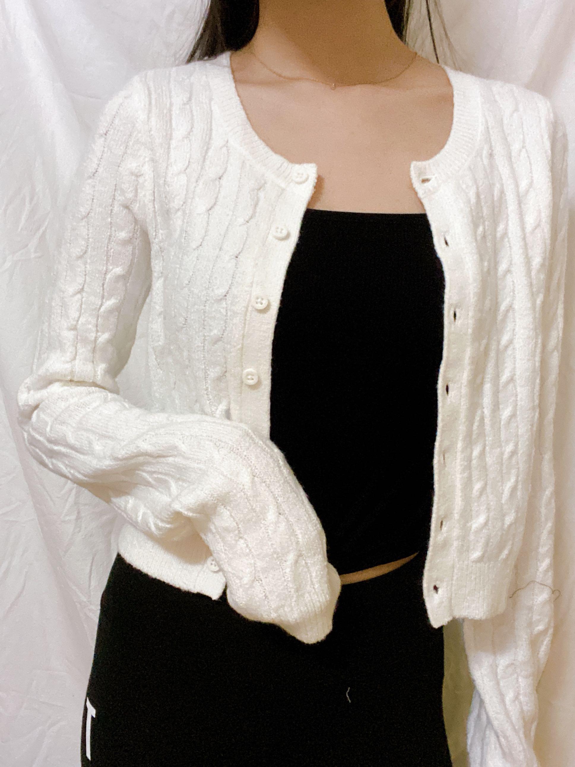 Hollister top cropped cardigan