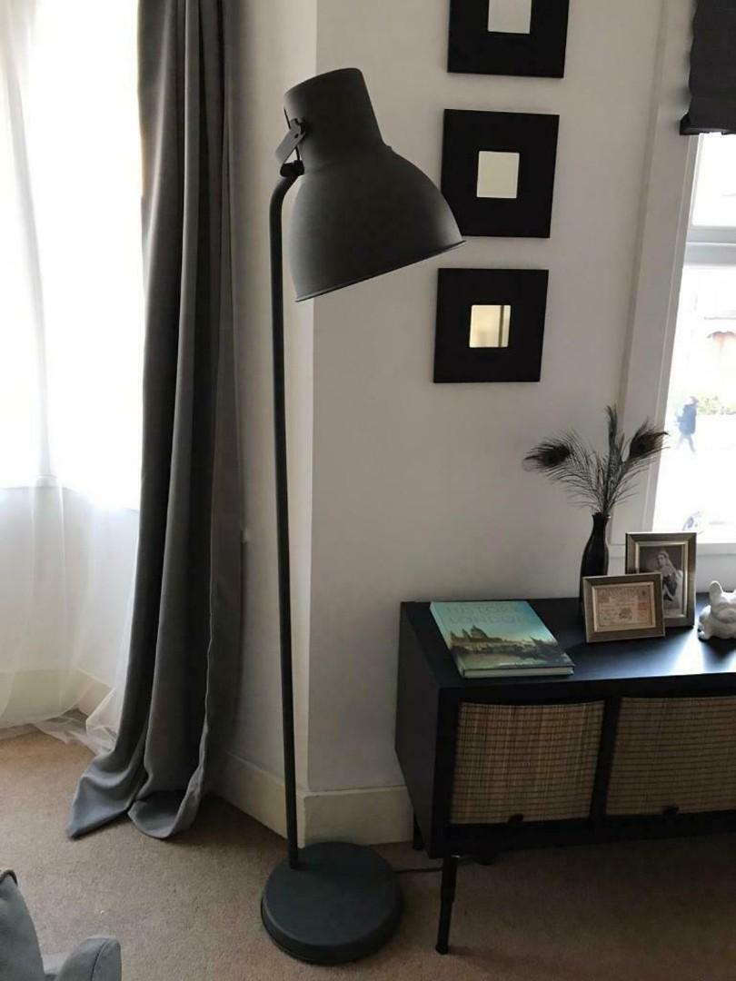 Ikea Hektar Floor Lamp Dark Grey Home Furniture Home Decor On Carousell