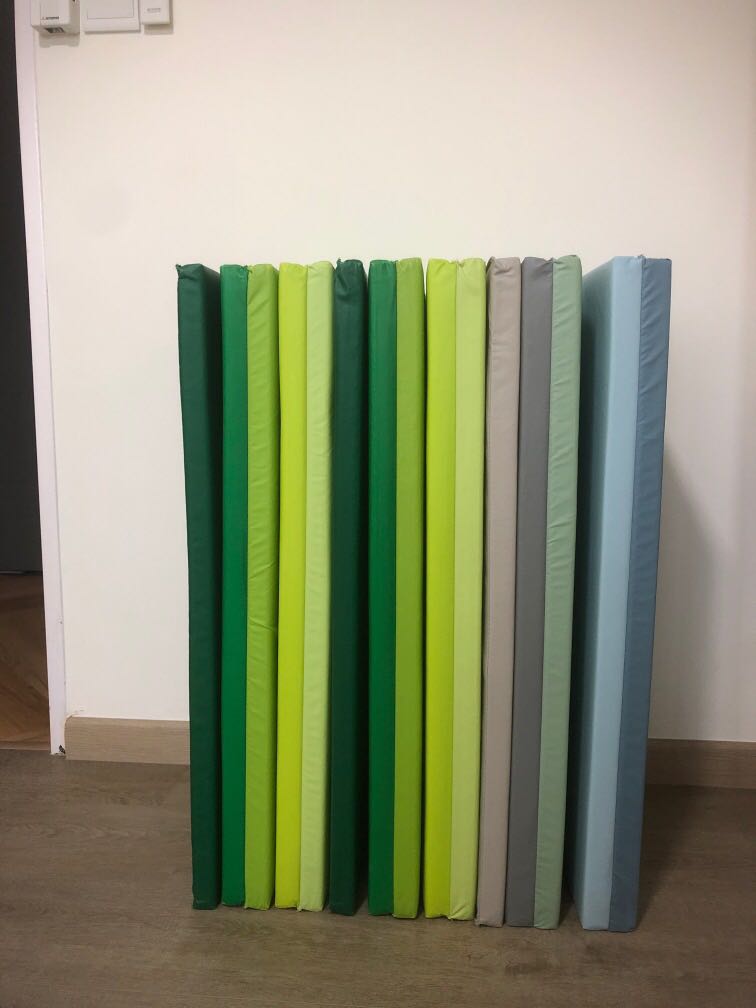 Ikea Plufsig Folding Gym Mats (3x), Furniture & Home Living, Home Decor