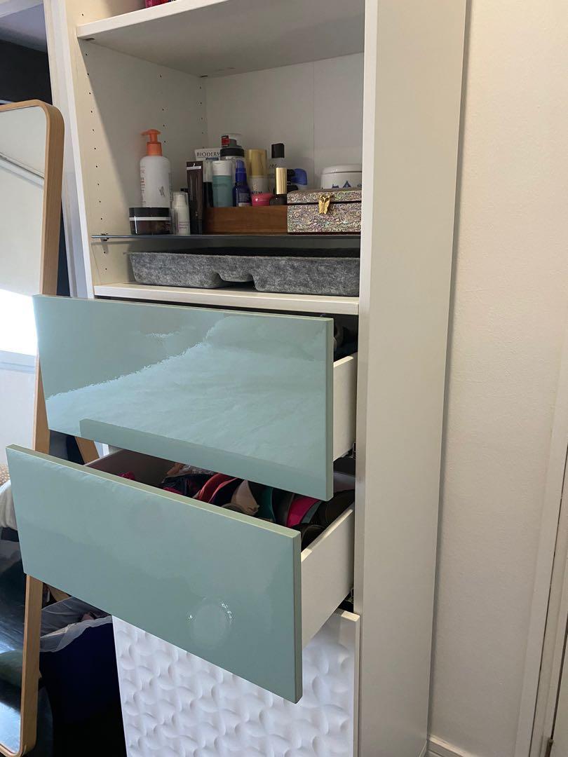 IKEA shelving unit with drawers, Furniture & Home Living, Furniture