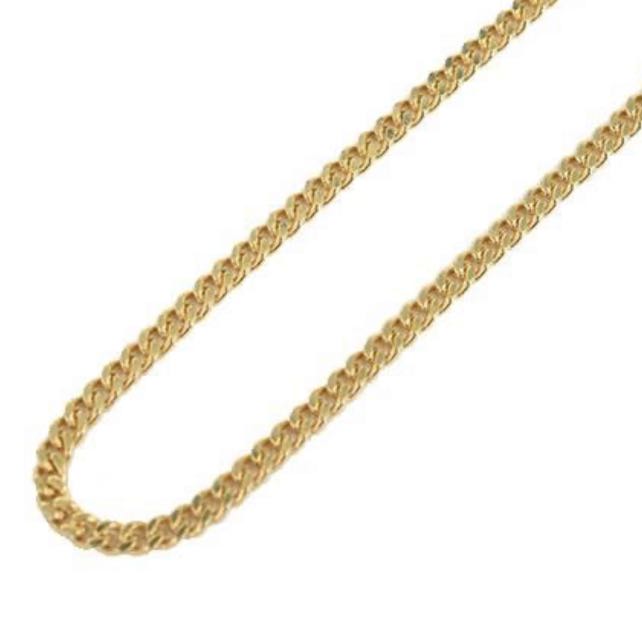 K18 gold Japan 2 cut chain 60cm 2 cut kihei chain Women s