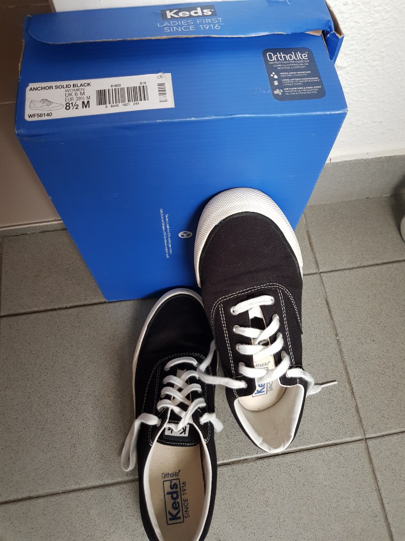 keds anchor canvas black