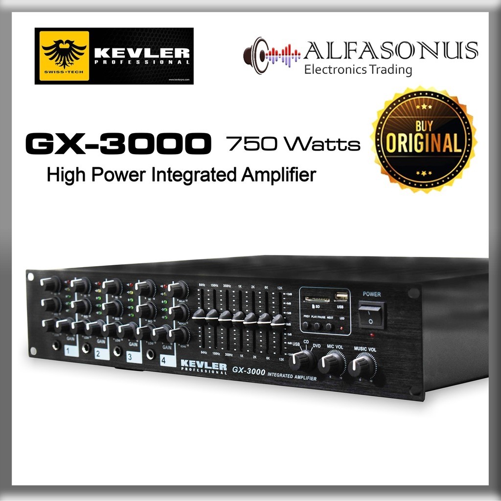 Kevler Professional Gx 3000 Gx3000 Gx 3000 750w X 2 High Power Integrated Amplifier Audio Other Audio Equipment On Carousell