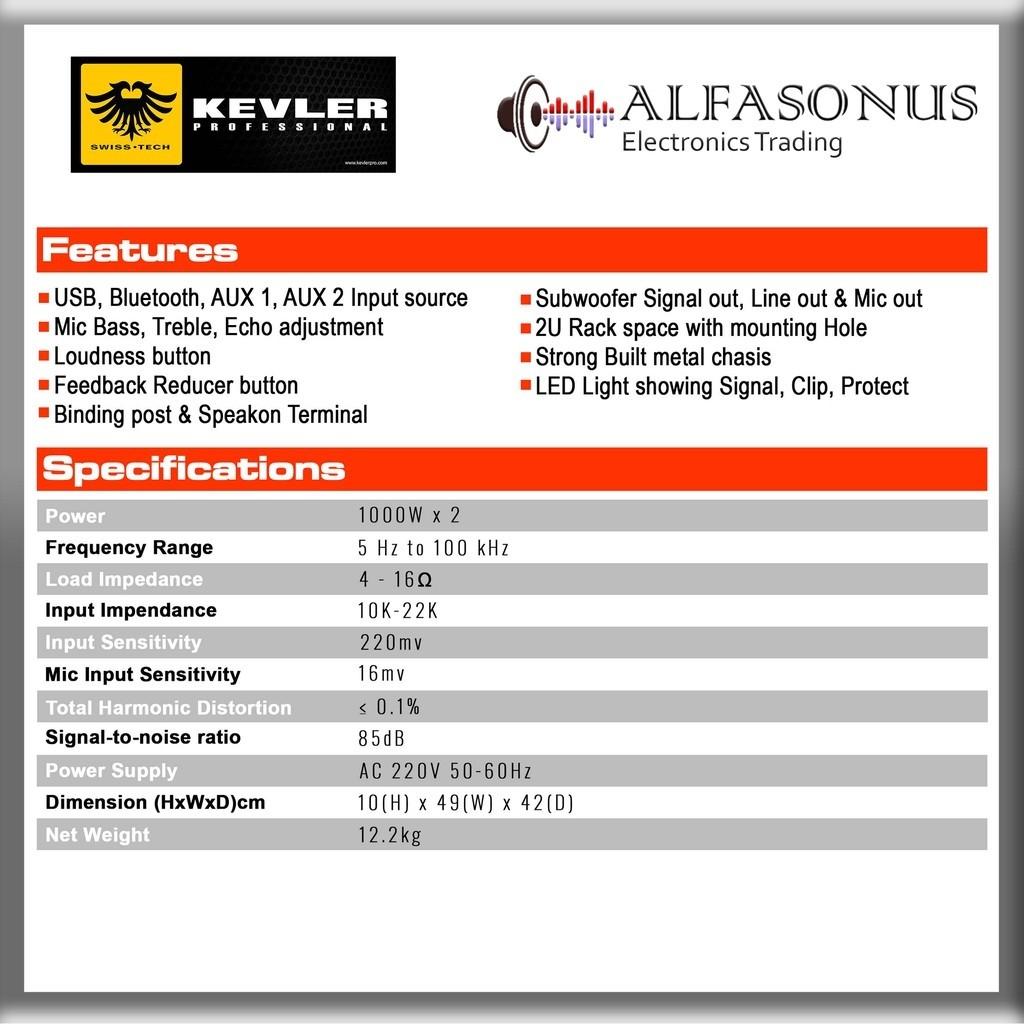 Kevler Professional Gx 5000 Gx5000 Gx 5000 1000w X 2 High Power Integrated Amplifier Audio Other Audio Equipment On Carousell