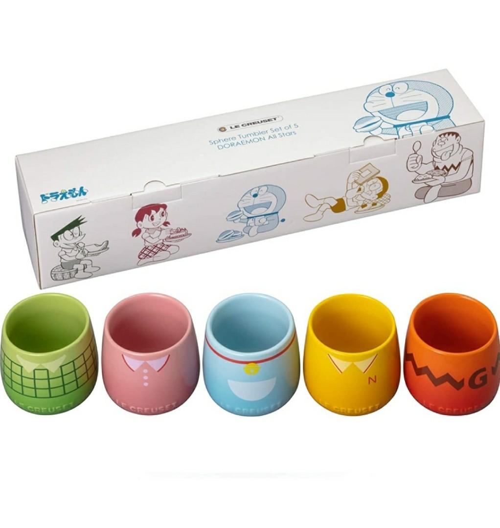 LE CREUSET DORAEMON CUPS, Furniture & Home Living, Kitchenware