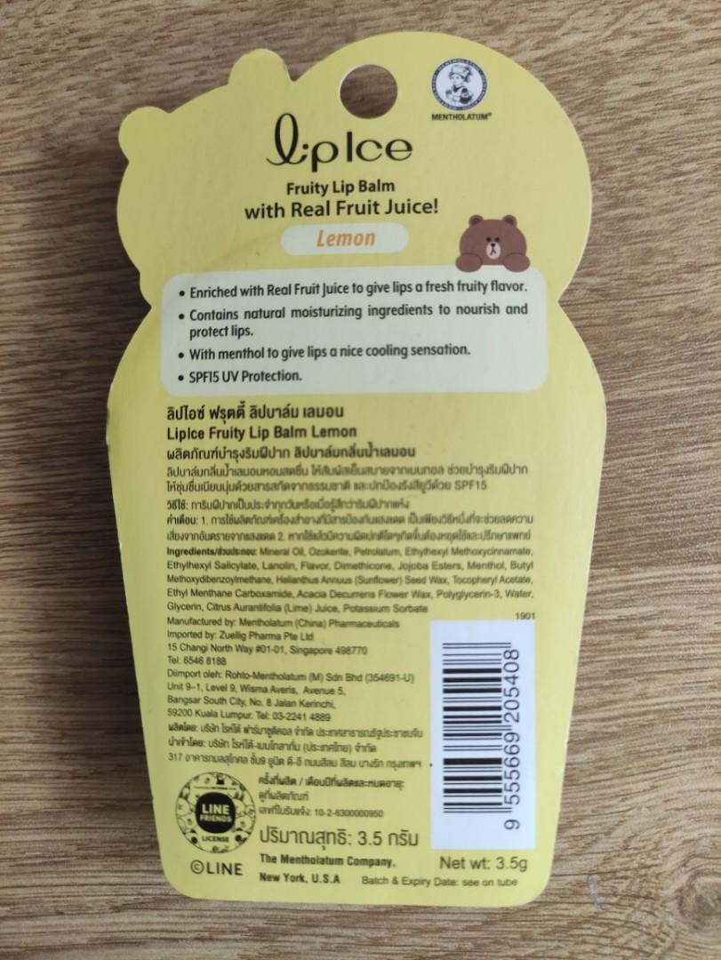 LipIce Lip Balm Fruity Lemon, Beauty & Personal Care, Bath & Body, Body